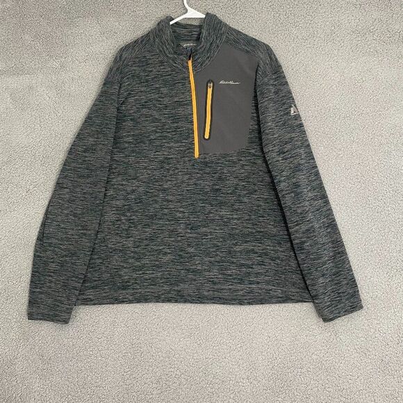 Eddie Bauer First Ascent 1/4 Zip Men XL Gray Outdoor Hiking Pullover - Picture 1 of 10